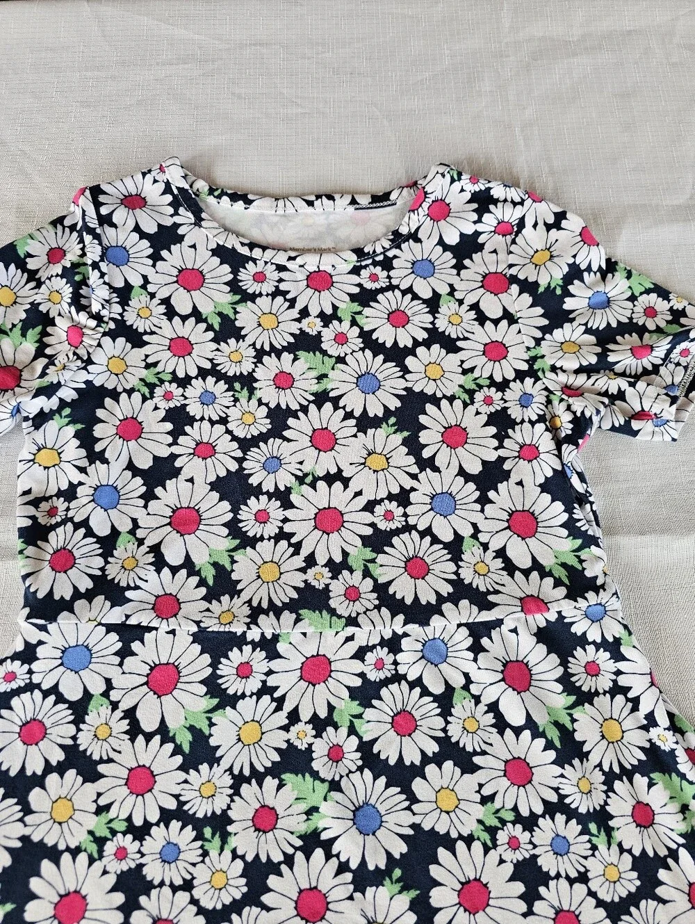 Member's Mark Girls Floral Daisy Summer Dress Size 7/8 Ultra Soft & Comfortable